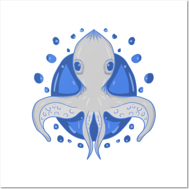 squid Wall Art by Amartwork